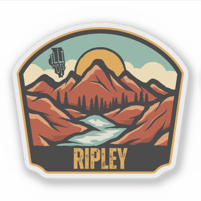 Ripley, Illinois  Klistermärken (Framsida)