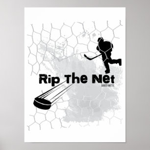 Rippa Net Hockey Player-Gråttet-Poster Poster