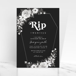 Rippa till mina 20-årsjubileer, Black 30års födels Inbjudningar
