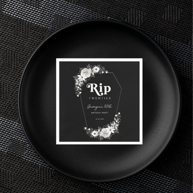 Rippa till mina 20 svarta 30års födelsedag Party Pappersservett (Skapare uppladdad)