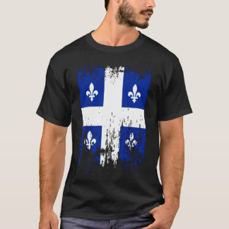 Rippad Quebec-Flagga T Shirt