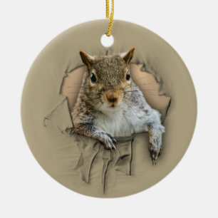 Rippad skeppsskorpa julgransprydnad keramik
