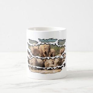 Rippad Wildlife Elephant Simma Kaffemugg