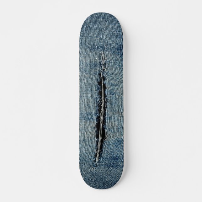 Rippade Jeans Old School Skateboard Bräda 21,6 Cm (Framsida)