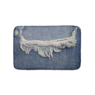 Rippade jeans struktur, snyggtens bakgrund. badrumsmatta