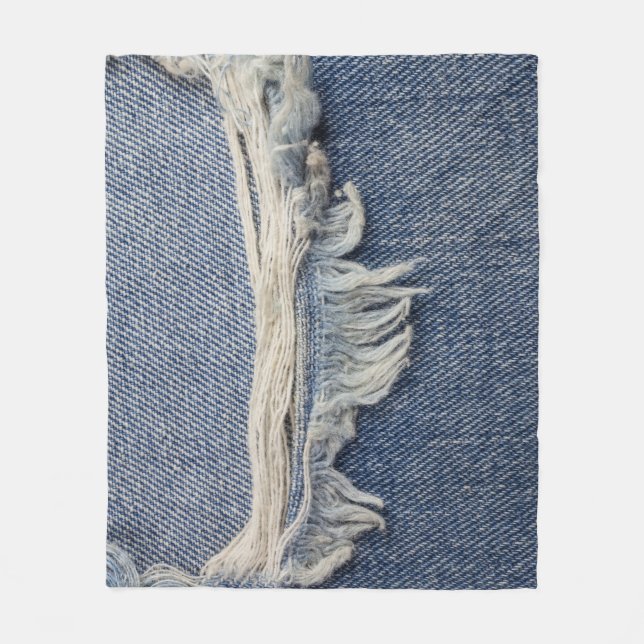 Rippade jeans struktur, snyggtens bakgrund. fleecefilt (Framsidan)