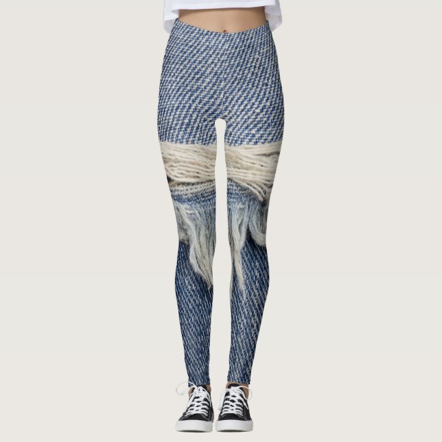 Rippade jeans struktur, snyggtens bakgrund. leggings (Framsida)