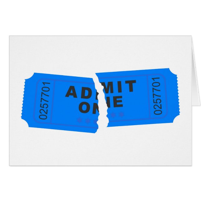 Rippat Biljett Hälsningskort (Framsidan Horizontal)