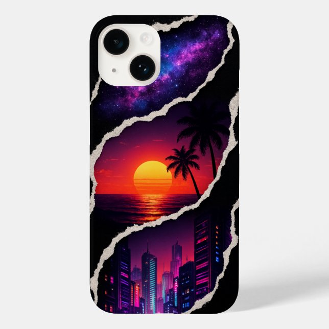 Rippat Himmel Gömt World Aesthetic iphone case (Baksida)