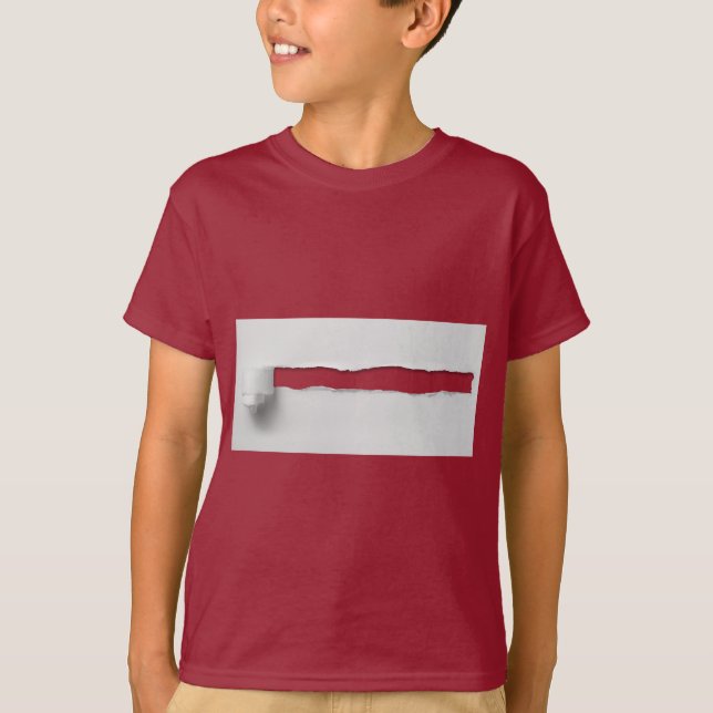 Rippat Pappert exempel 3D Funny Trick Boy Man Tee (Framsida)