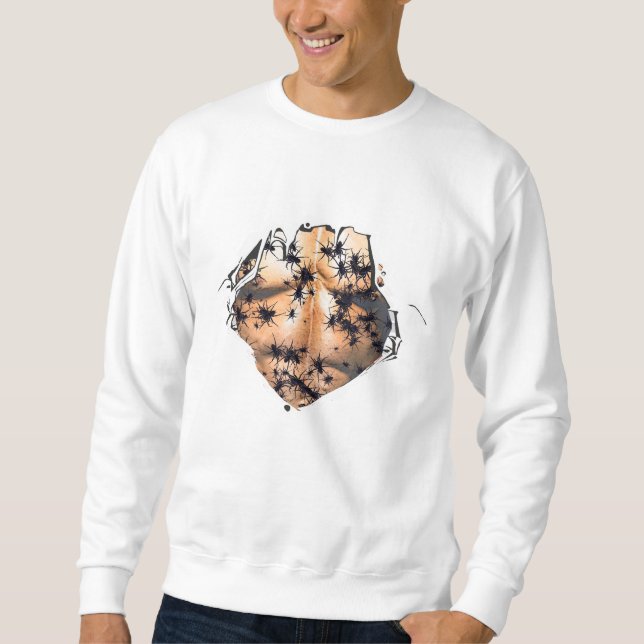 Rippat Shirt Spider Nightmare Halloween Sweatshirt (Framsida)