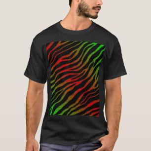 Rippat SpaceTime-Rand - Grönt/röd T Shirt