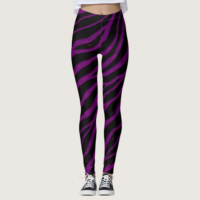 Rippat SpaceTime-Rand - Lila Leggings (Framsida)