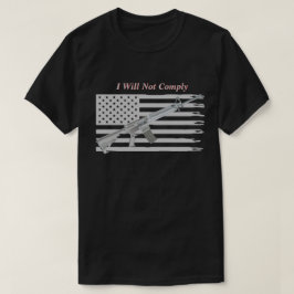 Rippat USA flagga I kommer inte att uppfylla Mörk T Shirt