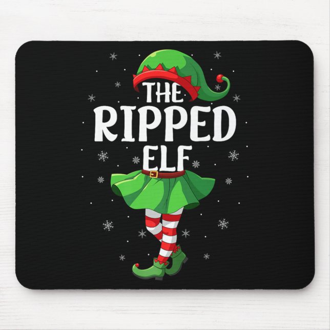 Ripped Elf Christmas Girls Women Elf Squad Xmas Fa Musmatta (Framsidan)