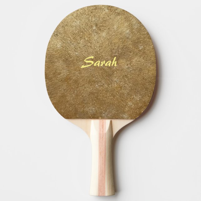 Rippel från Guld Personlig Ping Pong Paddles Pingisracket (Framsidan)