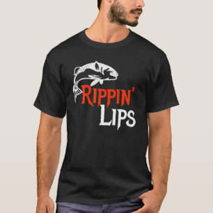 Rippin Läppar Fisherman Angler Bass Walleye T Shirt