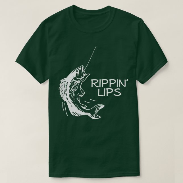 Rippin Läppar humous Fisherman Fish Catching  T Shirt (Design framsida)