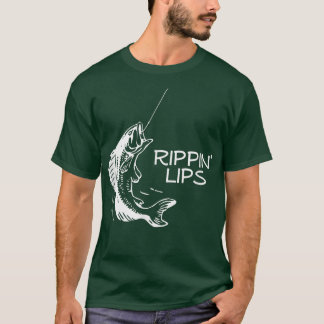 Rippin Läppar humous Fisherman Fish Catching  T Shirt