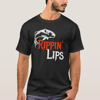 Rippin Lips Fishing Fisherman Angler Bass Walleye T Shirt