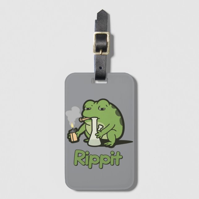 Rippit Funny Frog Stoner Gift, Stoner Girls Frog  Bagagebricka (Framsida vertikal)