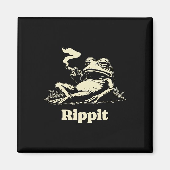 Rippit Groda Stoner Weed Rökare Rolig  Magnet (Framsidan)