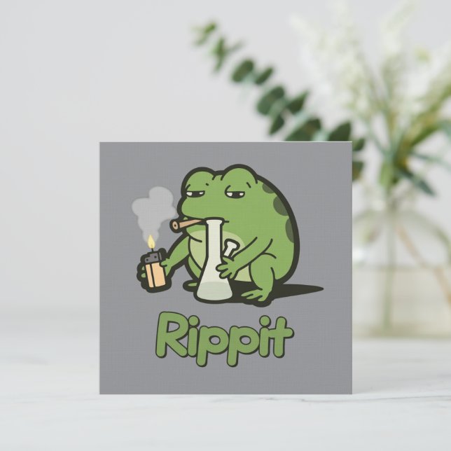 Rippit Rolig Groda Stoner-Gåva, Stoner Tjejer Grod Inbjudningar (Stående Fram)