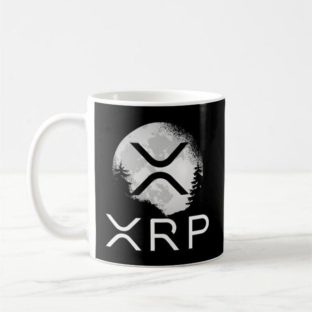 Ripple Coin Xrp Ledger Måne Cryptocurrency Bull Mo Kaffemugg (Vänster)