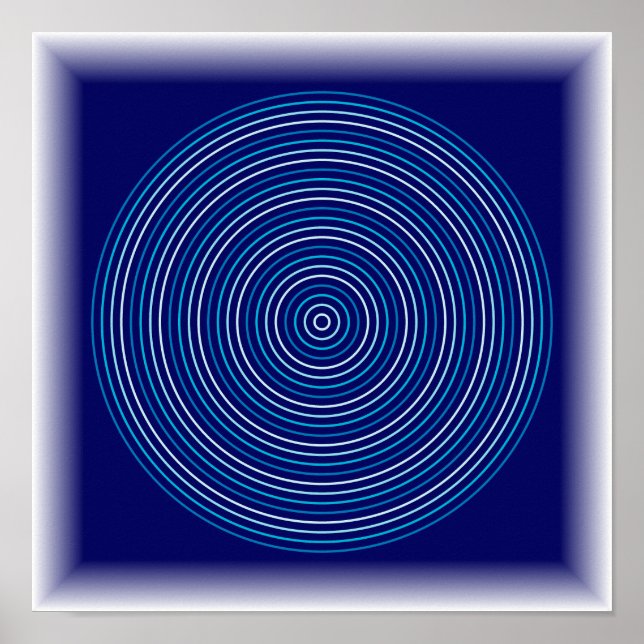 Ripple Effect - Abstrakt Vattenkonst Poster (Framsidan)