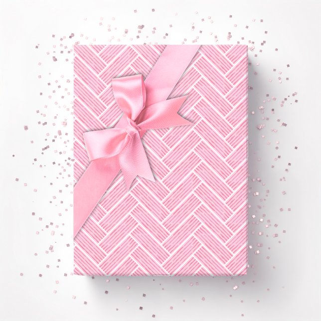 Ripple Herringbone i Rosa Presentpapper (Skapare uppladdad)