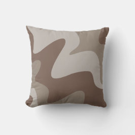 Ripple Rhythm Taupe Grått Dekorativ kudde