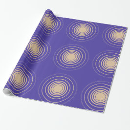 Ripple, Ringar, Concentric Circles, Guld, Lila Presentpapper