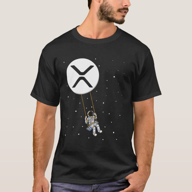 Ripple Swing Xrp Trader Cryptocurrency Måne T Shirt (Framsida)