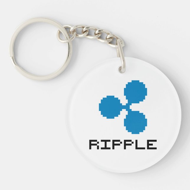Ripple XRP 8-Bit Logo | Nyckelring (Framsidan)