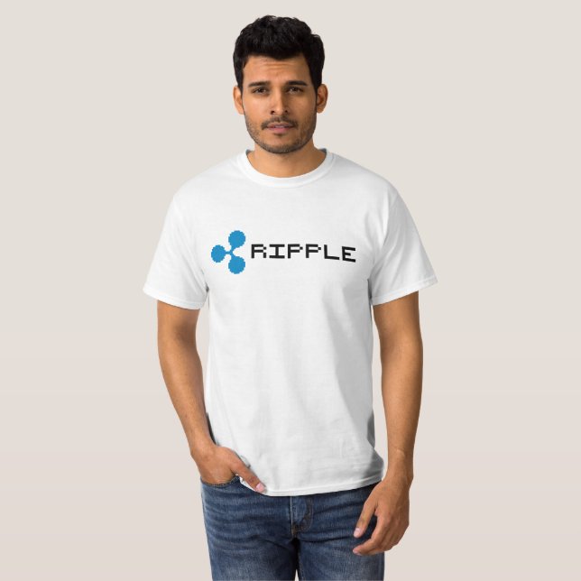 Ripple XRP 8-Bit Logo | Värde T-Shirt (Hel framsida)