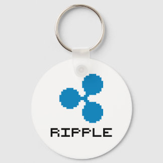 Ripple XRP 8-bitars Logotyp | Grundläggande nyckel Nyckelring