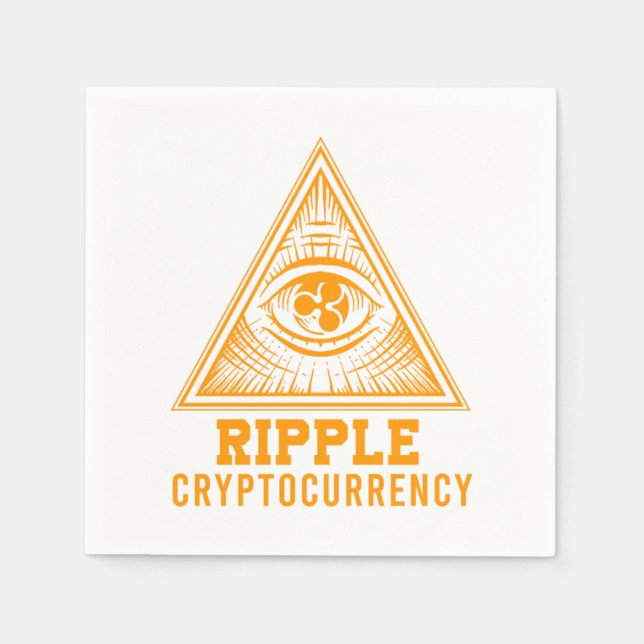 Ripple XRP All Seeing Öga Crypto Illuminati Gift Pappersservett (Framsidan)