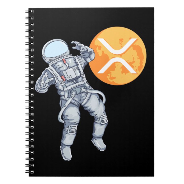 Ripple XRP Cryptocurrency - Crypto Astronaut Anteckningsbok (Framsidan)