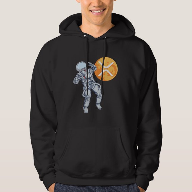 Ripple XRP Cryptocurrency - Crypto Astronaut Hoodie (Framsida)