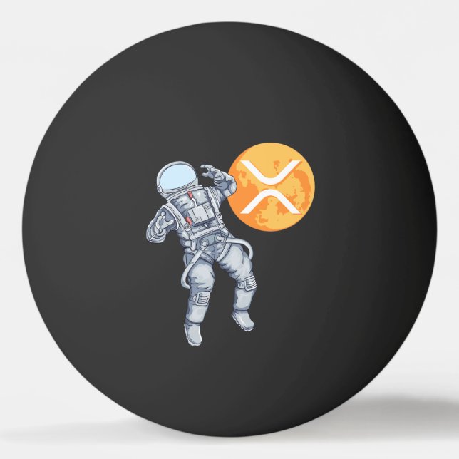 Ripple XRP Cryptocurrency - Crypto Astronaut Pingisboll (Framsidan)
