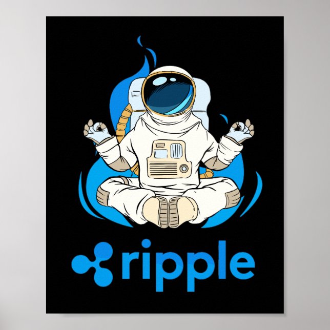 Ripple XRP Cryptocurrency-Crypto Astronaut Poster (Framsidan)