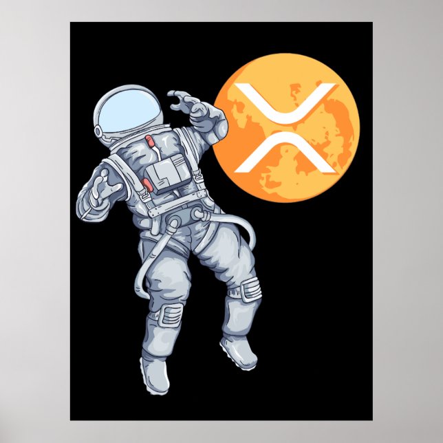 Ripple XRP Cryptocurrency - Crypto Astronaut Poster (Framsidan)