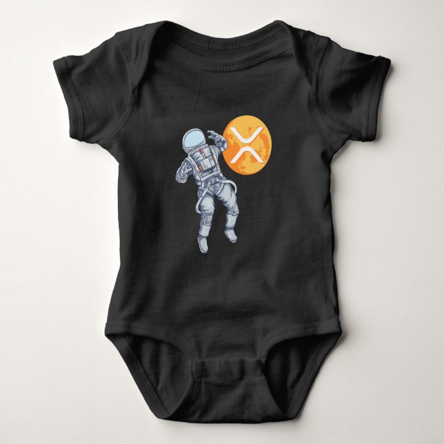 Ripple XRP Cryptocurrency - Crypto Astronaut T Shirt (Framsida)