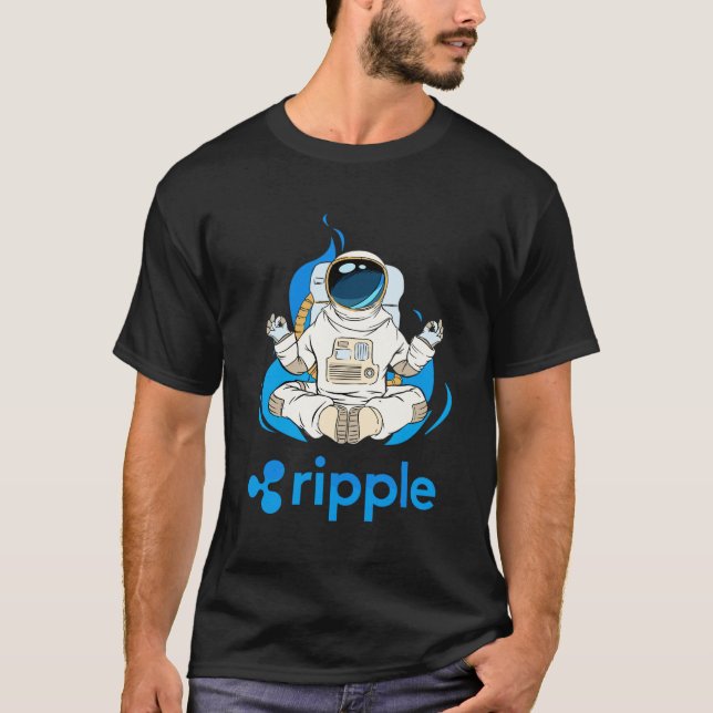 Ripple XRP Cryptocurrency - Crypto Astronaut T Shirt (Framsida)