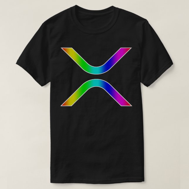 Ripple XRP i Rainbow Gradient TShirt T Shirt (Design framsida)