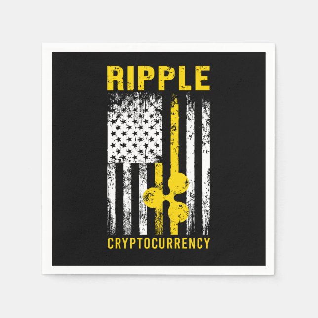 Ripple XRP US Flag American Cryptocurrency Gift Pappersservett (Framsidan)