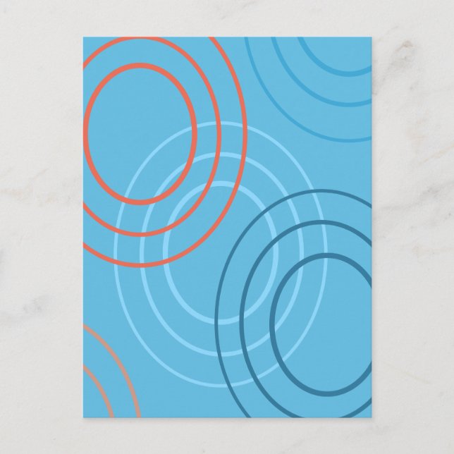 Ripples Abstract Design Vykort (Framsida)
