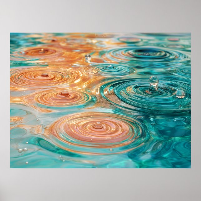 Ripples of Tranquility Abstract Water Harmony Poster (Framsidan)
