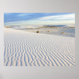 Rippling Sand Dunes of White Sands, New mexico Poster