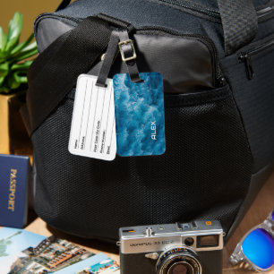 Rippning över havet Vatten iphone case - Serenblåa Bagagebricka